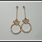 E48 Dazzling Circle Earrings With Rhinestone