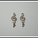 E49 Music Sign Earrings With Rhinestone