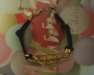 Twin Love Knots Link Suede Bracelets (Hand-Made) Unique Design