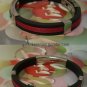 Black + Red Silicone With Cross Pattern Stainless Steel Bracelet