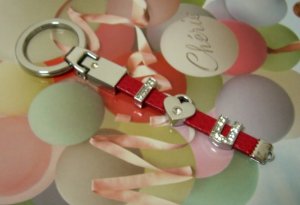 "I Love You" Leather Keyring