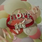 Custom made rhinestones letter leather bracelet Custom made rhinestones letter leather bracelet