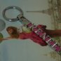 Custom made rhinestones letter leather key chains