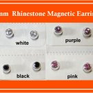 5mm Rhinestone Magnetic Earrings