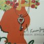N54  Rhinestones "Key"  Necklace