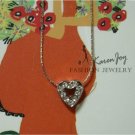 N57 Rhinestones "Mini-Heart"  Necklace