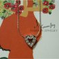 N57 Rhinestones "Mini-Heart"  Necklace
