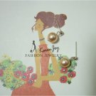EP2 Swarovski Crystal Pearl Earrings (Peach) EP2 Swarovski Crystal Pearl Earrings (Peach)