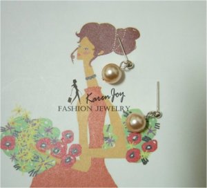 EP2 Swarovski Crystal Pearl Earrings (Peach)