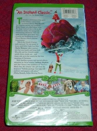 VHS - How The Grinch Stole Christmas Rated PG starring Jim Carrey