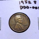 1952-P DDO-001 Lincoln cent
