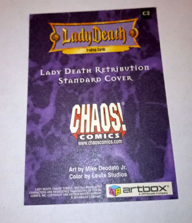 Lady Death Trading Cards Series Chaos Artbox Chase C2 1998