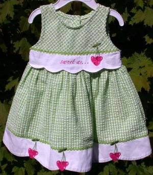 "Youngland"  Infant Summer Dress Size 18mos. Green