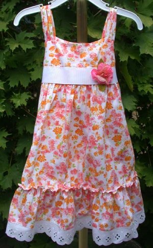 Toddler Dress Joni Michelle Size 3T Multi-Colored Flowers