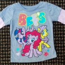 Long-Sleeved Shirt Gray with Pink Sleeves"My Little Pony BFFS" 2T  NEW