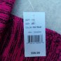 Girl's Cowl Neck Sweater Short Sleeves Hot Pink/Black NEW