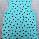 Girl Toddler Tank Top "Kids Korner" Green w/Purple Hearts Size 2T NEW
