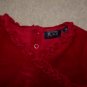 Girl's "Children's Place" Red Velour Infant Pullover Top and Pants 12-18 Months