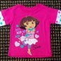 Dora Long Sleeve Shirt Hot Pink Hearts on Sleeve Size 2T" Nickolodeon" Brand NEW