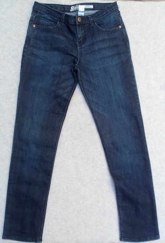 Girls B'gosh Blue Jeans Size 14 Dark Blue Skinny Legs Adjustable Waist.