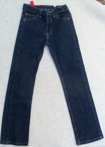 Boys Wrangler Jeans Dark Denim Size 10 Slim Adjustable Waist