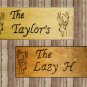 Personalized last name sign with deer artwork