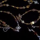 Earth Tone Jewelry Set w/ silver & Crystal detail