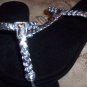 Silver Braided Thong Sandals Size 8
