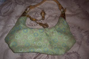 Green & Gold Circle Purse