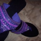 Shades of Purple Sequin Thong Sandals Size 8