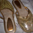 Gold Sequin Flats