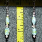 Teal & Yellow Glass & Silver Earrings (ER-0002)