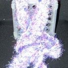 Purple, Pink and White Chenile Scarf (SC-0006)