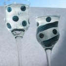 Turquoise & Black Votive Set