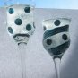 Turquoise & Black Votive Set