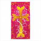 FLORAL CROSS BEACH TOWEL