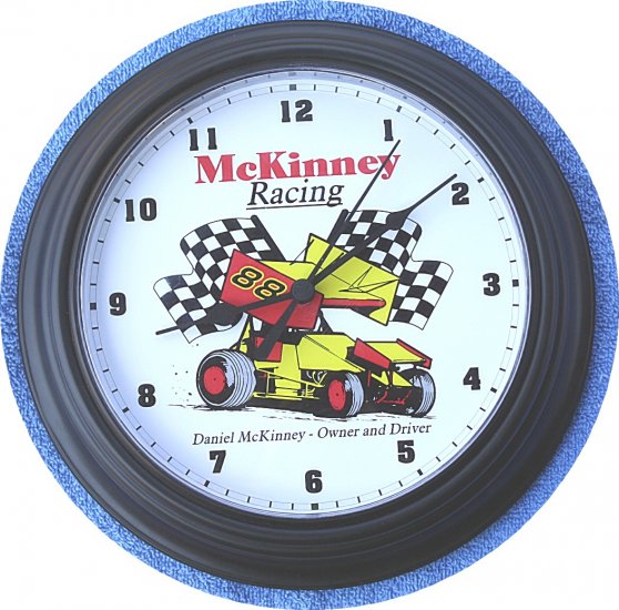 Custom Personalized Micro Mini Sprint NASCAR Car Clock