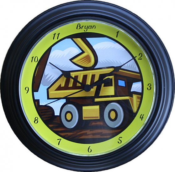 Custom Personalized Construction Dump Truck Clock