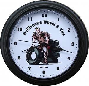 Custom Personalized Tire Wheel Repair Sales Shop Clock