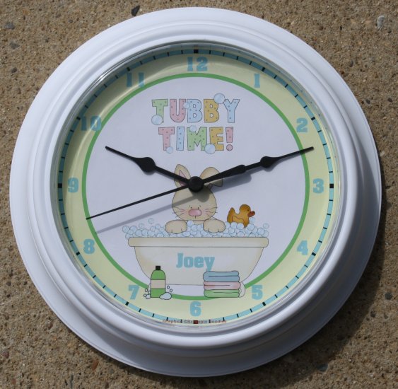 Custom Personalized Bath Bathroom Tub Time Clock