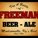 FREEMAN Family Name Beer Ale Bar Poster Print