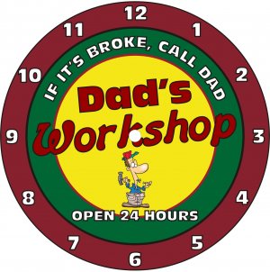 Dad's Garage Work Shop Clock