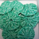 Aqua Leaves Yo-Yo's - Quantity 10