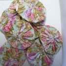 Shabby Cottage Blue Floral Yo-Yo's - Quantity 10