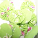 Lime Green Floral Yo-Yo's - Quantity 10 Lime Green Floral Yo-Yo's - Quantity 10