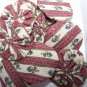 Brick Burgandy Floral Stripes Yo-Yo's - Quantity 10