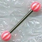 14g 5/8" Red Beachball Tongue Barbell