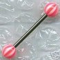 14g 5/8" Red Beachball Tongue Barbell