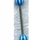 14g 5/8" Blue Beachball Tongue Barbell