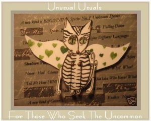Fairy Kitten FOLK ART TOY Doll Paper Cat PUPPET aceo